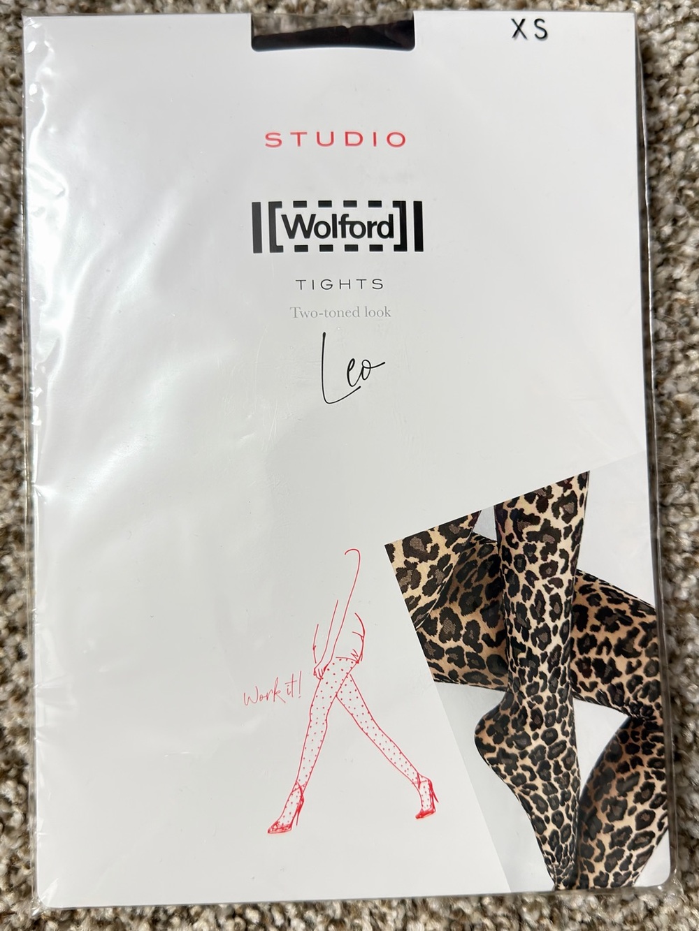 Wolford Studio Leo Leopard Print Tights - Brown & Black